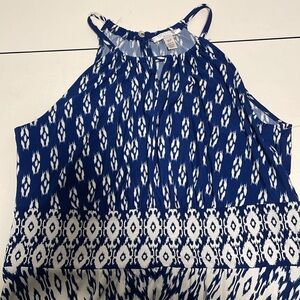 London Style Navy and White Maxi Dress beautiful and very comfortable